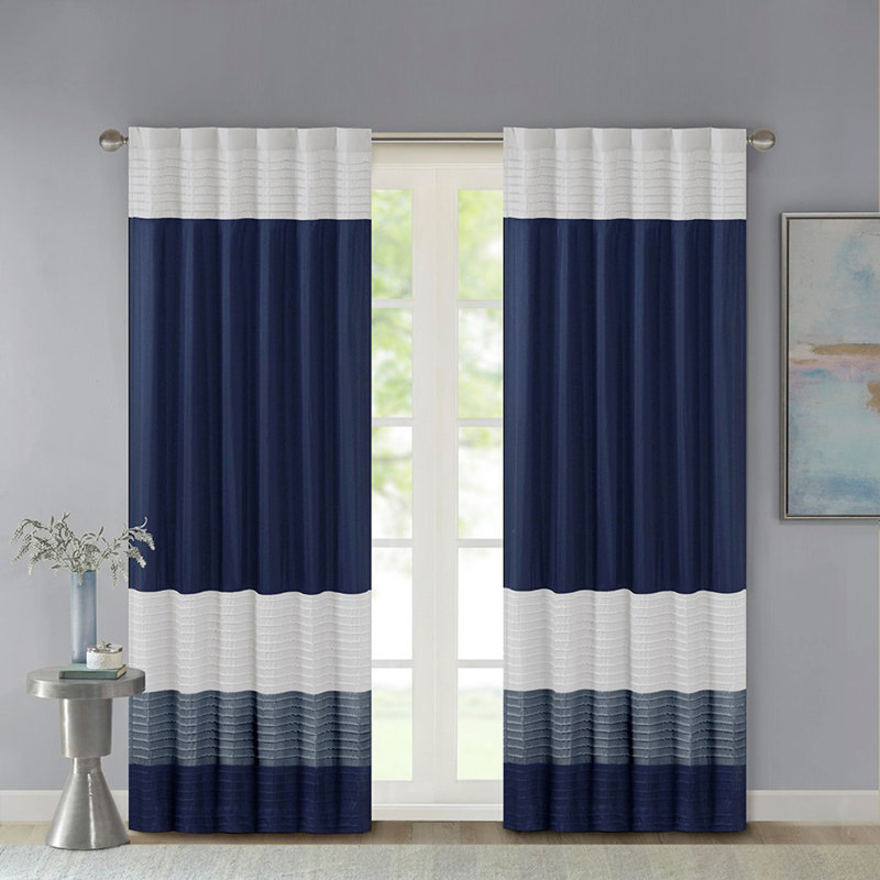 Polyoni Pintuck Window Curtain Panel (Single Piece)
