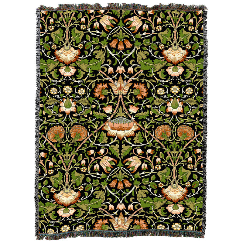 Couverture William Morris Lodden Dianthus, L 80 po x L 60 po, Tole