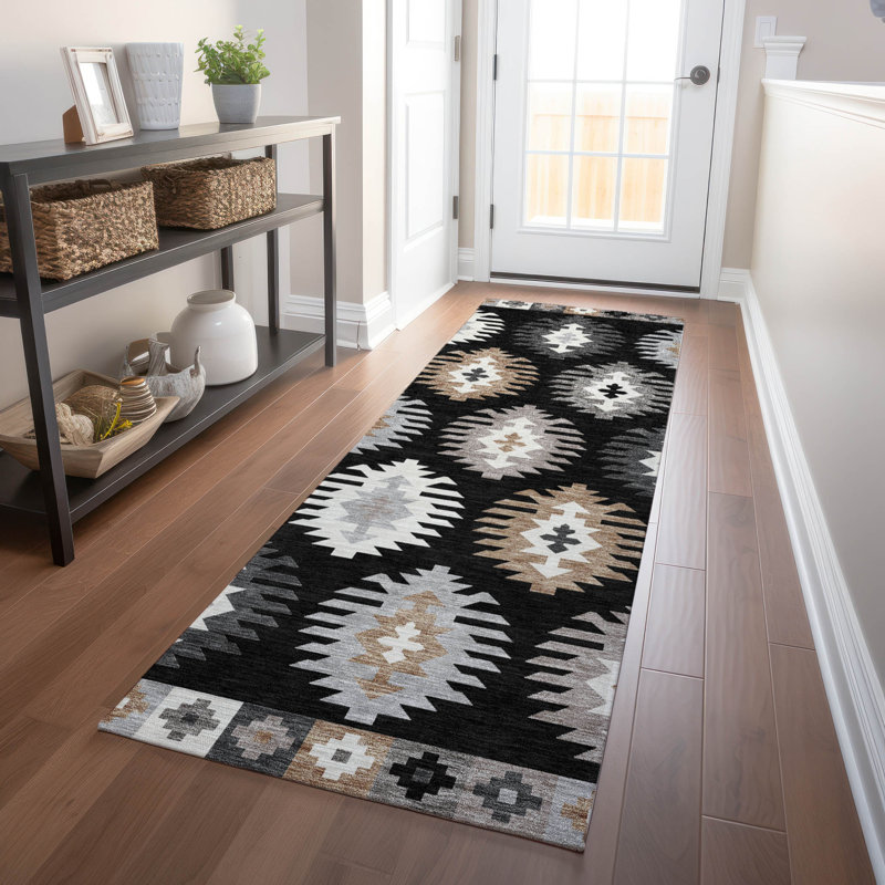 Tapis Chayden avec envers antidérapant, Tapis de couloir 2 pi 3 po x 7 pi 6 po