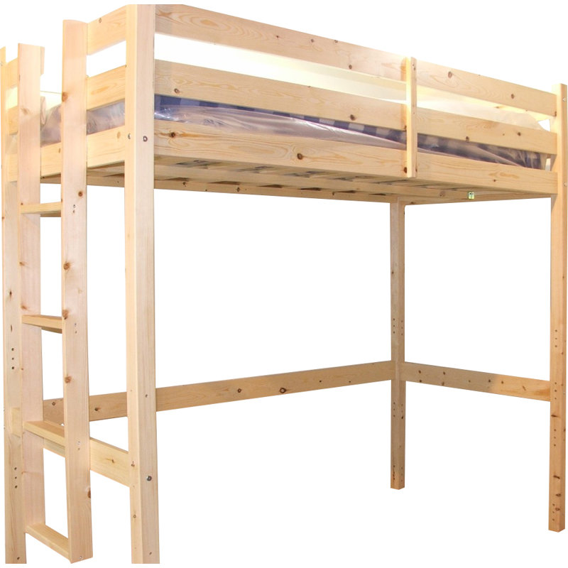 Esma High Sleeper Solid Pine Loft Bunk Bed, Small Single (2'6)