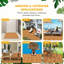 10 tuiles de terrasse - 11,8 po x 11,8 po en bois d'acacia massif naturel imbriqué pour l'extérieur et l'intérieur, le patio, le balcon, le bord de la piscine-121238040