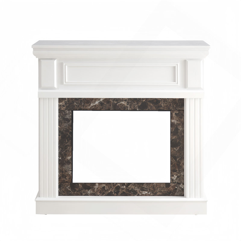 Fireplace Mantel (23" Fireplace Not Included) -White,41.34"W*14"D*40"H, White