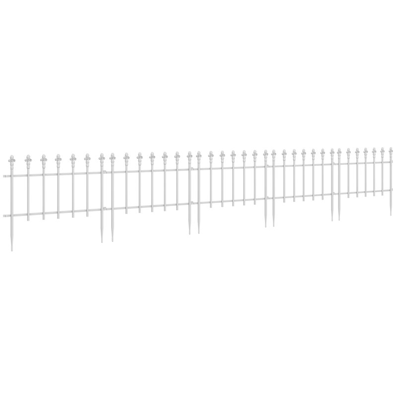 Panneaux de clôture de jardin, clôture décorative 9,2 pi x 17,25 po, bordure de paysage pour parterres de fleurs, cour, patio