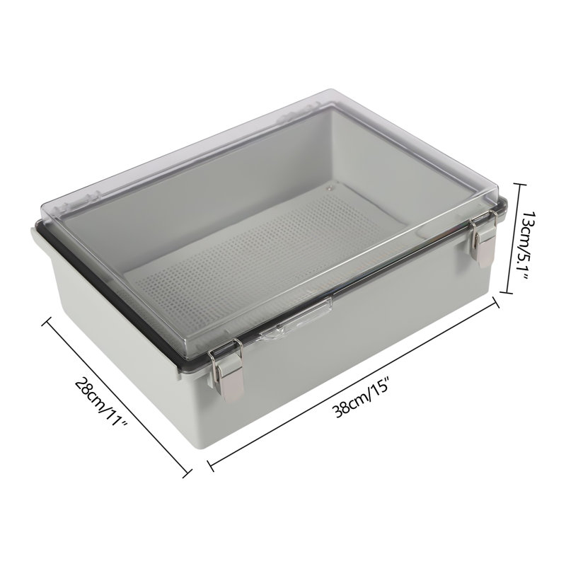 Waterproof Cable Organizer Cable Management, Clear/Gray