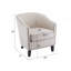 Fauteuil demi-tonneau rembourré à rayures
