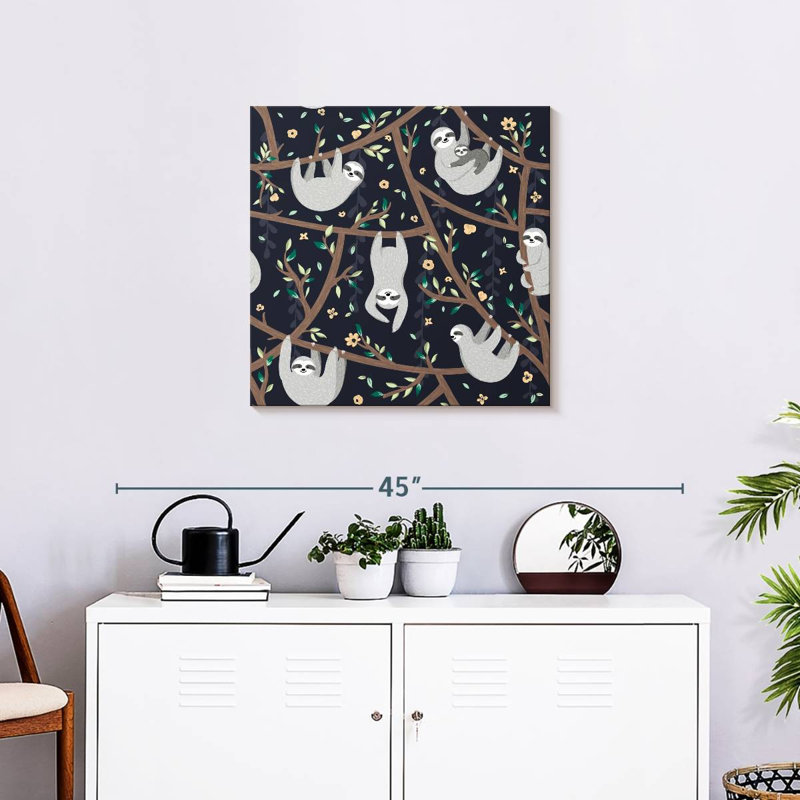 Brampt Hanging Sloths, 24" H x 24" W
