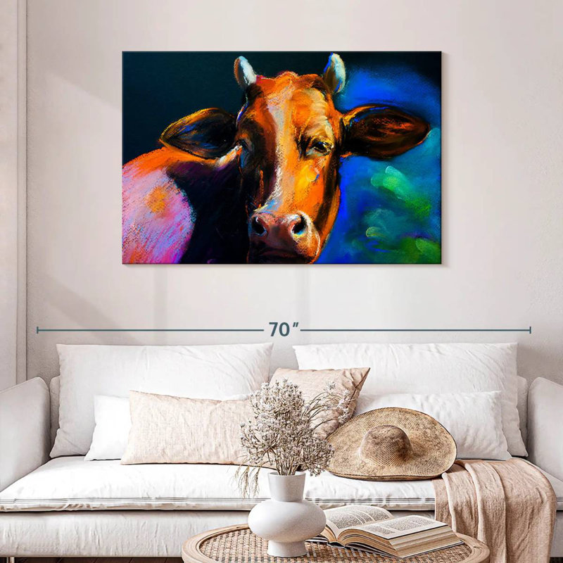Brampt Cow Head, 30" H x 45" W
