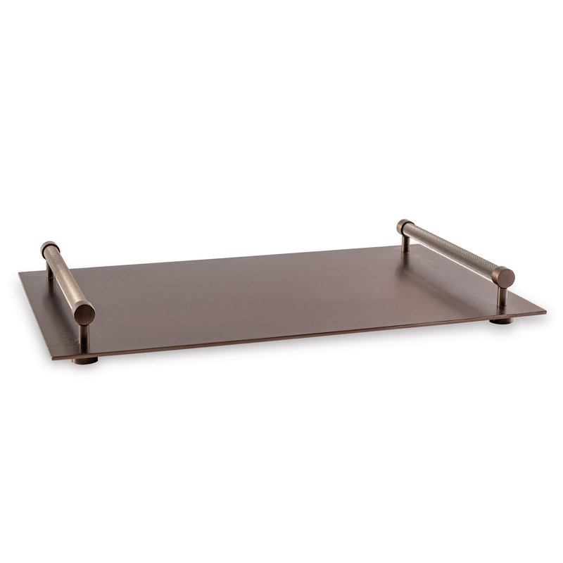Parliament Steel Decorative Tray, Bronze