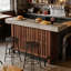 Table basse, unité de bar, table de bar