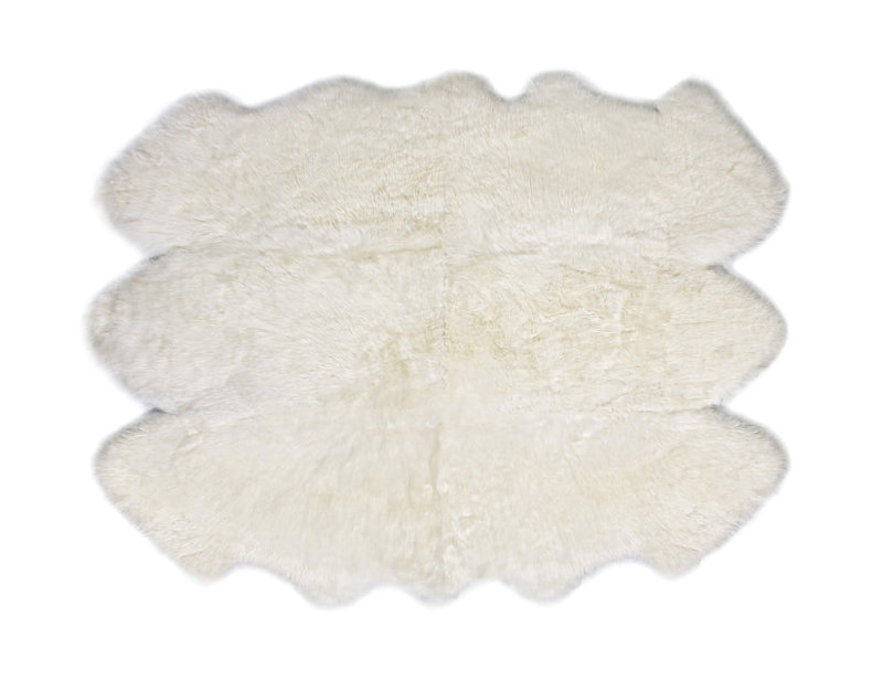 Tapis long en laine de mouton Fiber par Auskin Sexto ivoire, Ivory