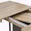 Table de salle à manger rectangulaire extensible pour 6 à 10 personnes - effet bois vieilli et noir (160 à 200 cm)-26903033