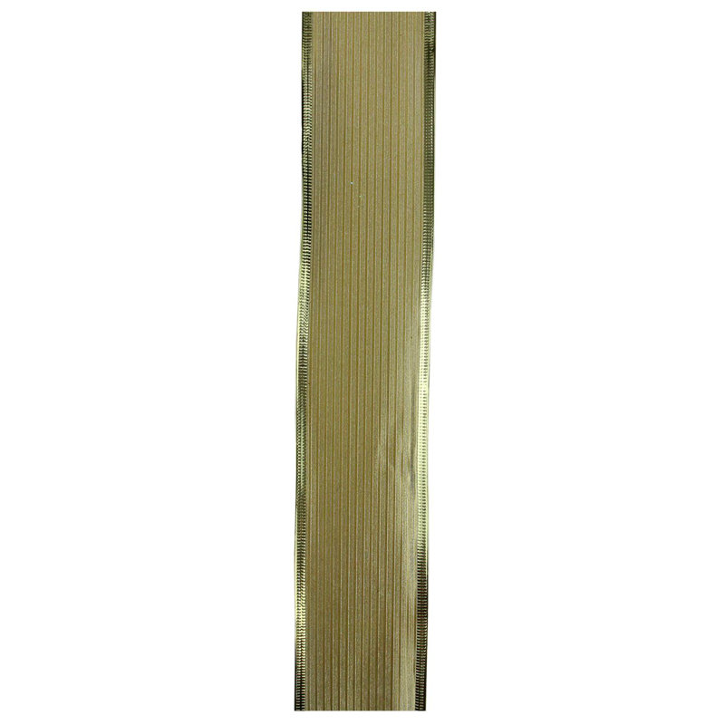 Bobines de ruban d'artisanat de Noël câblées dorées Club 2,5 po x 120 verges Club Shimmery