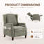 Push-Back Armchair with Storage Pockets - Nail-Head Trim & Wingback Design-134487618