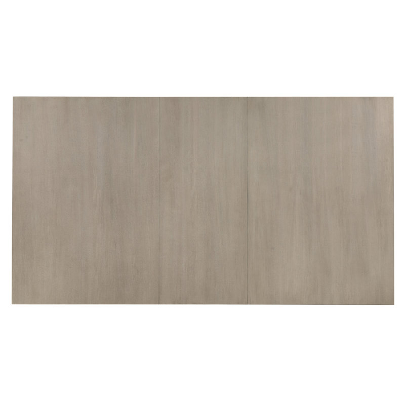 Greige Ash and Acacia Extendable Dining Table with 18" Leaf