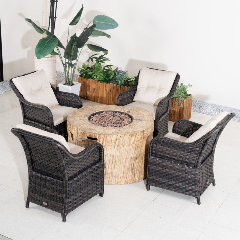 Arrika 4-Person Outdoor Conversation Set With Cushions