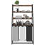 Panier à linge compact avec 4 tablettes
