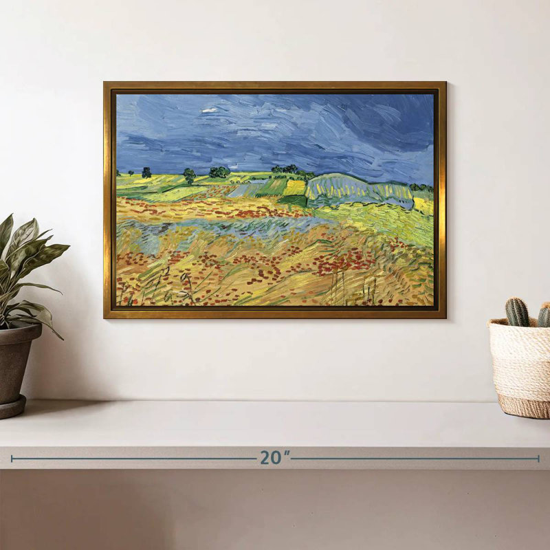 The Fields, Floating Frame Gold, 13" X 9"
