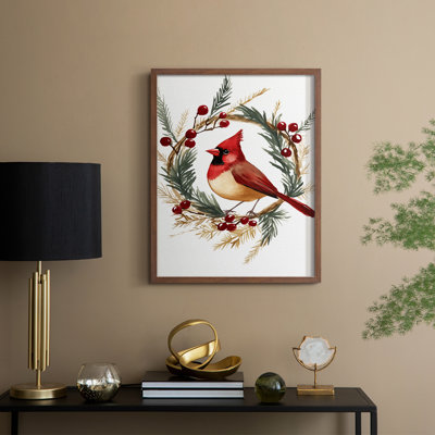 «Christmas Holiday», reproduction d'art encadrée - bois massif