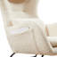 Chaise de bébé berçante en tissu beige avec rembourrage en mousse