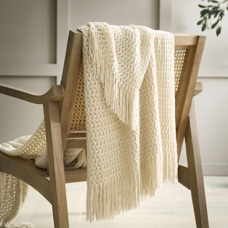 Textured Knit Throw Blanket