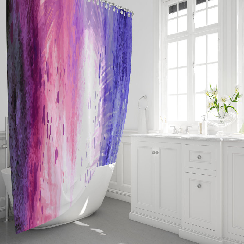 Abstract Shower Curtain, 93" H x 70" W