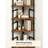 5-Tier Corner Shelf Stand – Metal Frame Corner Bookshelf, Narrow Display Rack, Industrial Style Corner Bookcase for Living Room, Bedroom, Home Office-137637589