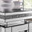 Mirrored End Table Square With Crystals Inlay, 2-Tier Modern Small Sofa Table