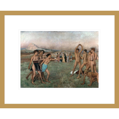 Jeunes spartiates exerçant par Edgar Degas, impression giclée encadrée