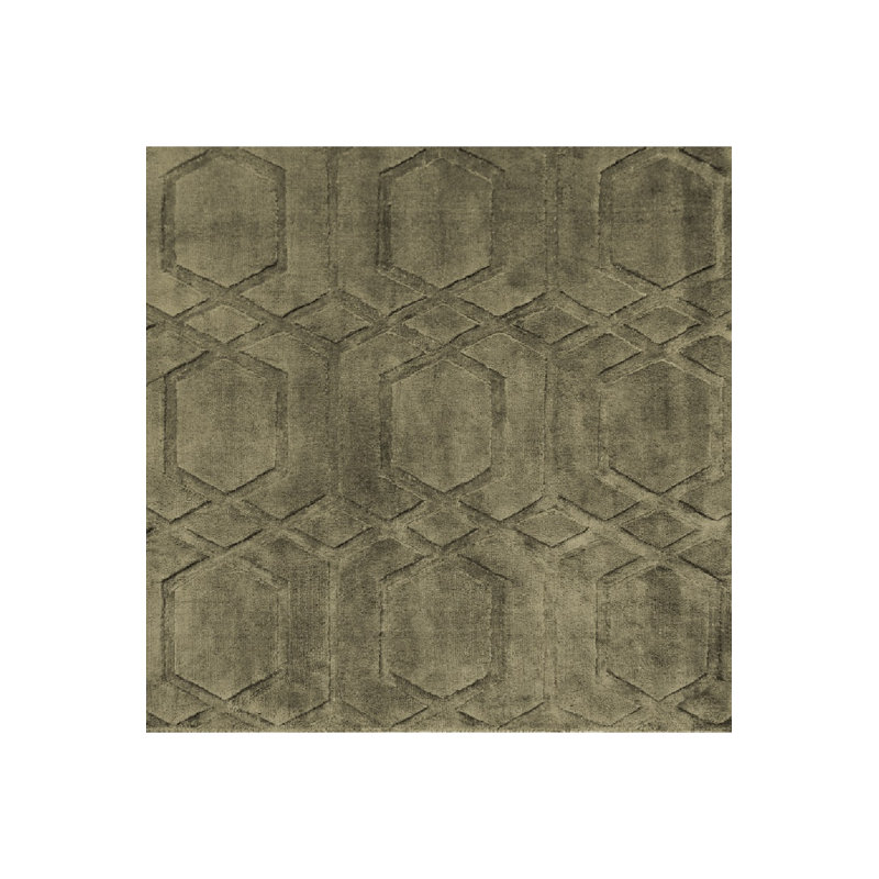 Geometric Area Rug in Green