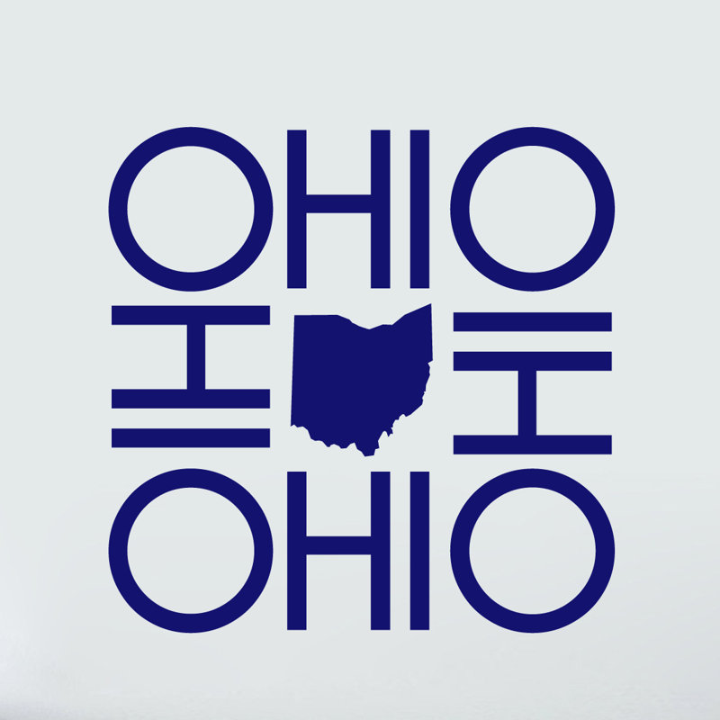 Décalcomanie murale ohio, Bleu marine