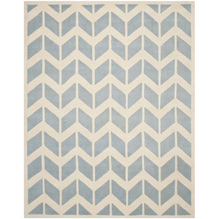 Deedie Hand Tufted Wool Chevron Rug