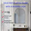 Armoire de salle de bain polyvalente avec cadre en métal avec miroir et tablettes réglables pour le rangement-94234757