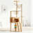 Wood Cat Tree Tower With Acrylic Hammock