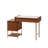 Mid Century Vanity Table With Extendable Side Storage Cabinet