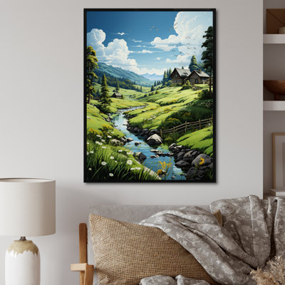 «Countryside Emerald Lake in II», reproduction sur toile
