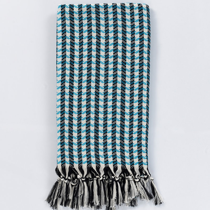 Nolasco Beach Towel, Turquoise/Black