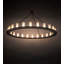 Lustre en forme de roue de chariot à 24 lumières