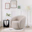 Fauteuil d'appoint pivotant de base, fauteuil d'appoint de base rembourré en tissu Boucle, fauteuil simple