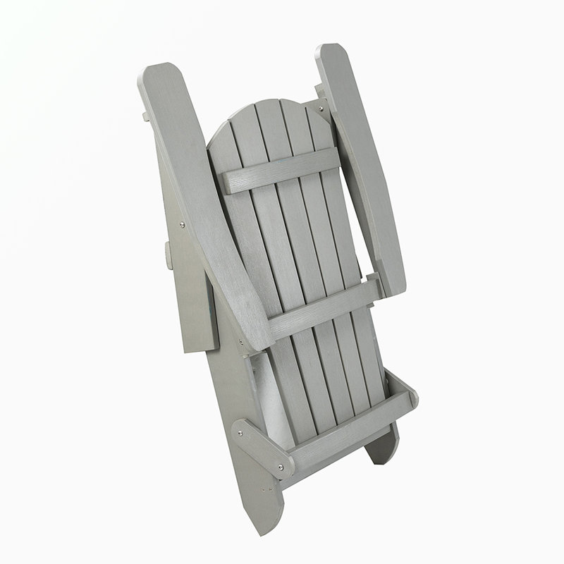 Chaise Adirondack en plastique avec table Bethanne, gris