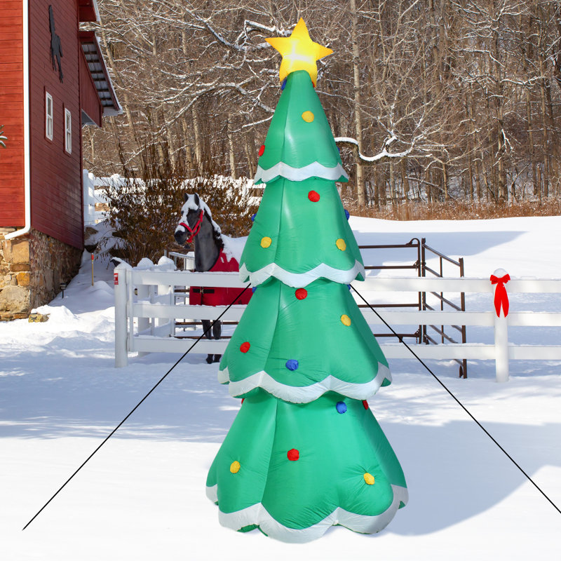 Décoration de Noël gonflable pour arbre de Noël, 9,5 pi