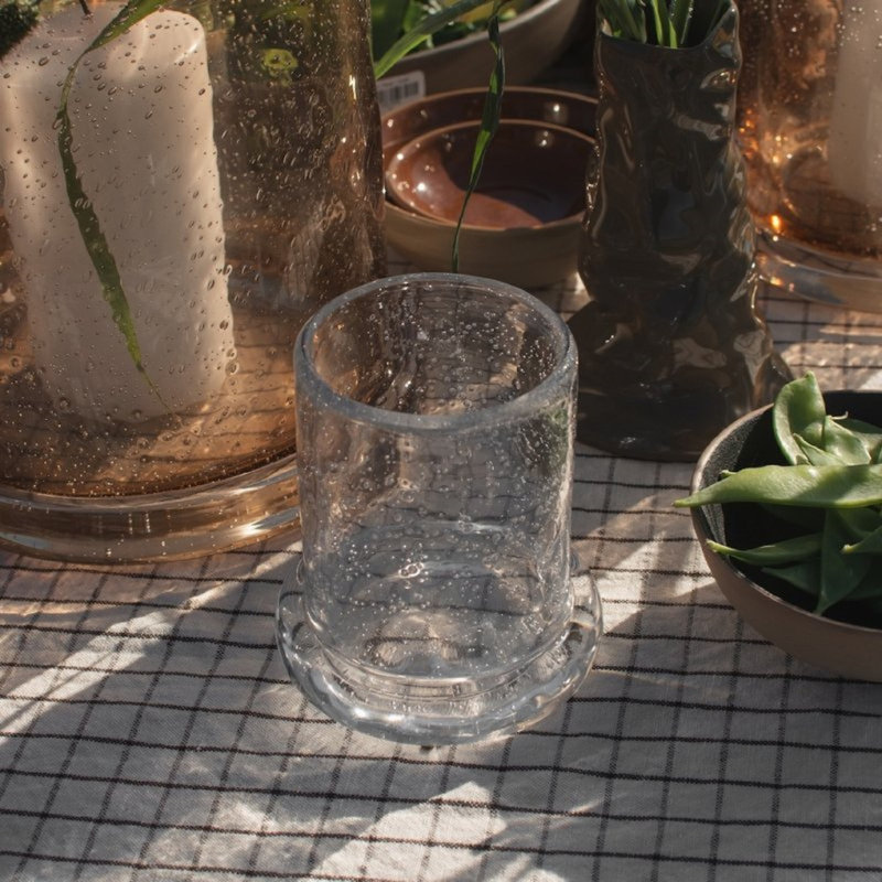 Bubble Candle Holder, 4.33" H x 3.94" W x 3.94" D, Clear