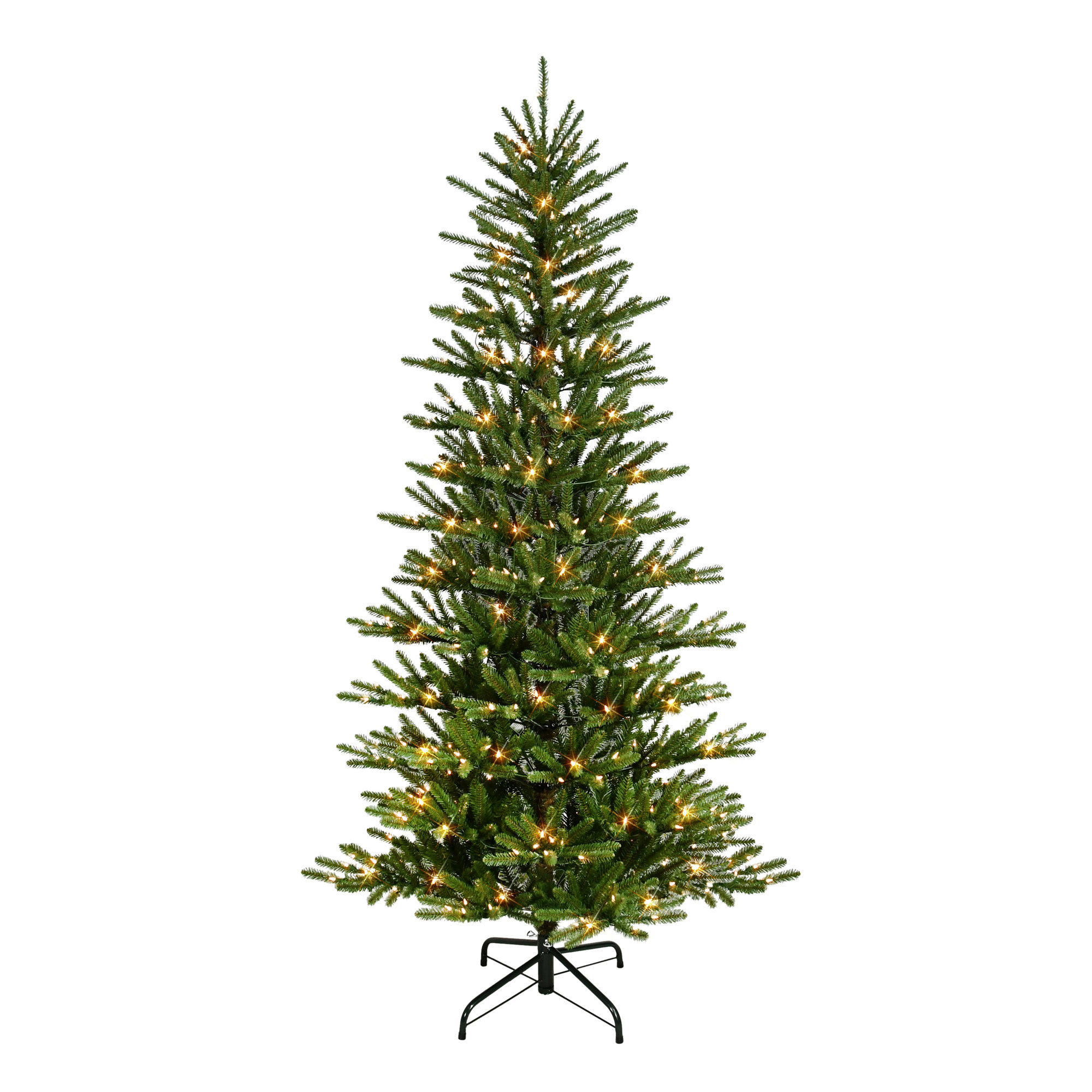 Lighted Artificial Spruce Christmas Tree, 6.5 Ft