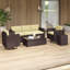 Arbedella Wicker 5 - Person Patio Conversation Set with Cushions-853735930