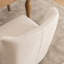 Fauteuil d'appoint rembourré avec accoudoirs à dossier plein et chaise demi-tonneau avec base en bois massif-864772986
