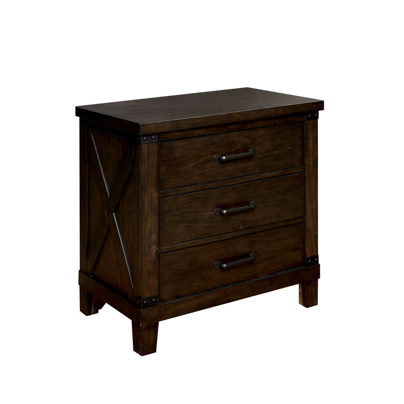 Daramanivong 28'' W Nightstand, Brown