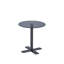 Tempered Black Rould Glass Dinning Table With Black Leg