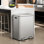 EKO Edison Dual Trash Can For Recycling And Trash, 8+8 Gallons Kitchen Garbage Can With Dual Removable Inner Liners, Independent Lids And Pedals, Matte Stainless Steel
