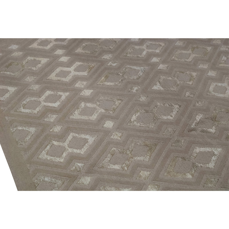 High-Quality Hand-Knotted Beige Area Rug