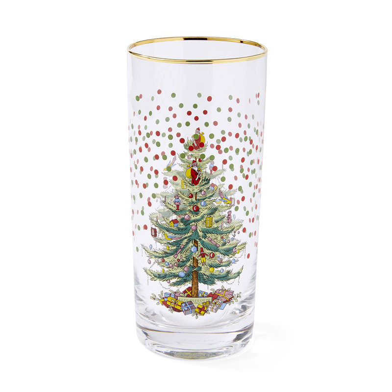 Polka Dot Highball Glasses, Set of 4