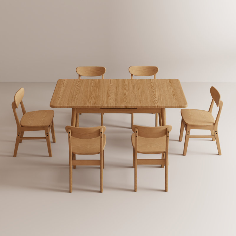 Solid Wood Extendable Dining Table with Seamless Expansion from 47.2 to 63 Inches, Seats 4 to 8 People, Walnut Finish, Easy Assembly, Perfect for Dining Room, Kitchen, and Living Room